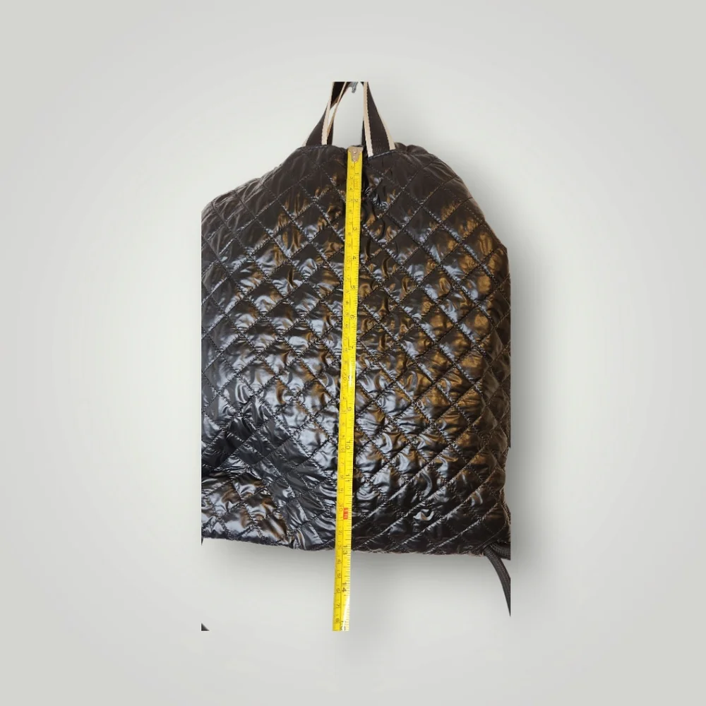 Zyia active quilted drawstring backpack USA Black Bag